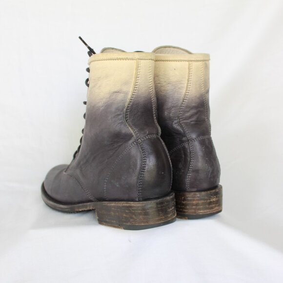 FREEBIRD Charlie Dip Ombre  two tone combat leather tanker hiking boots lace up - Picture 5 of 10